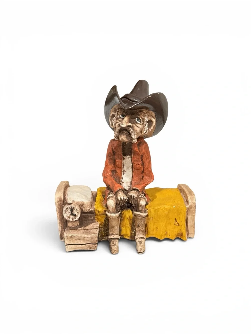 1980s Cowboy “Early Riser” Figurine • Bill Vernon Design Shade Tree Collection - Picture 12 of 14